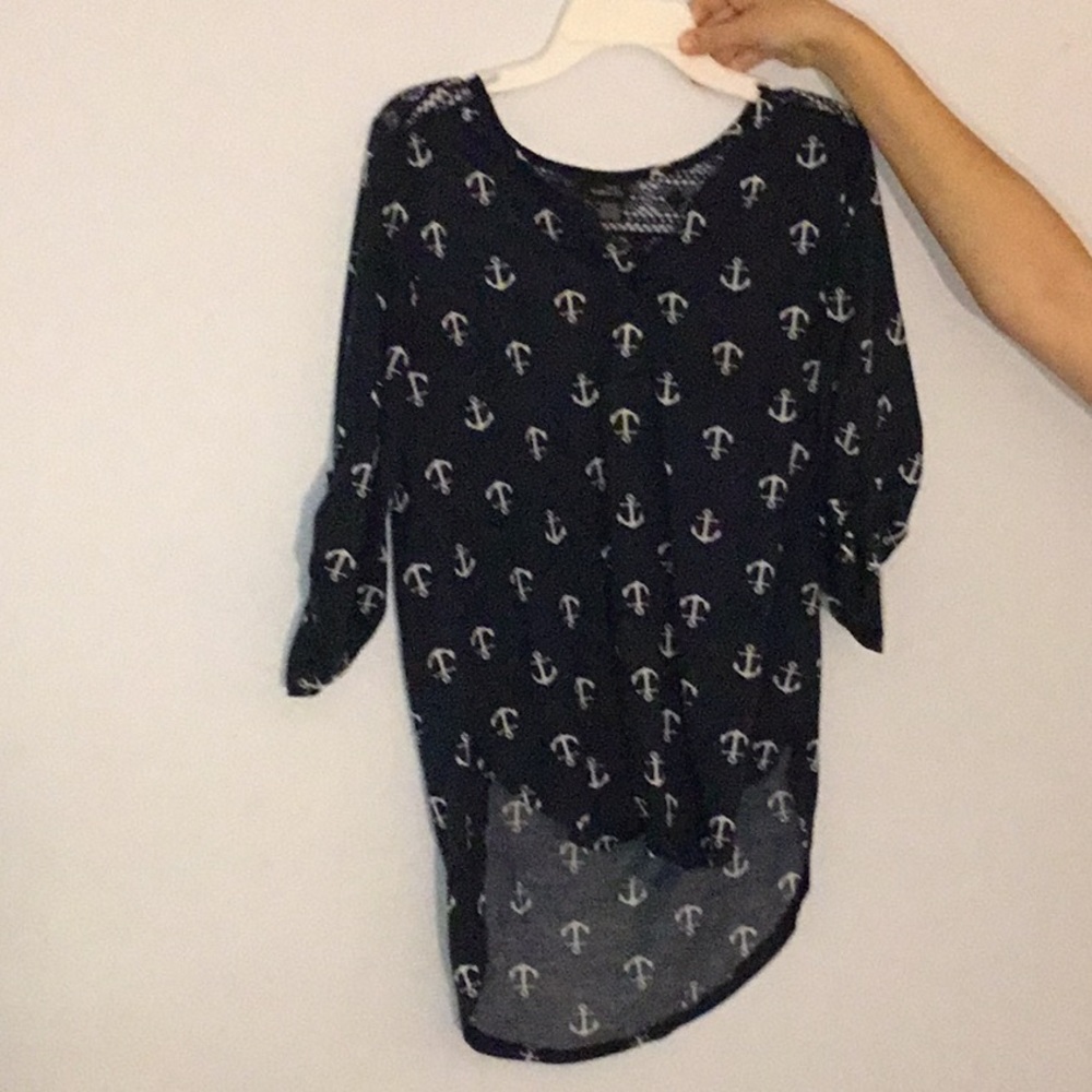 Navy blue button up